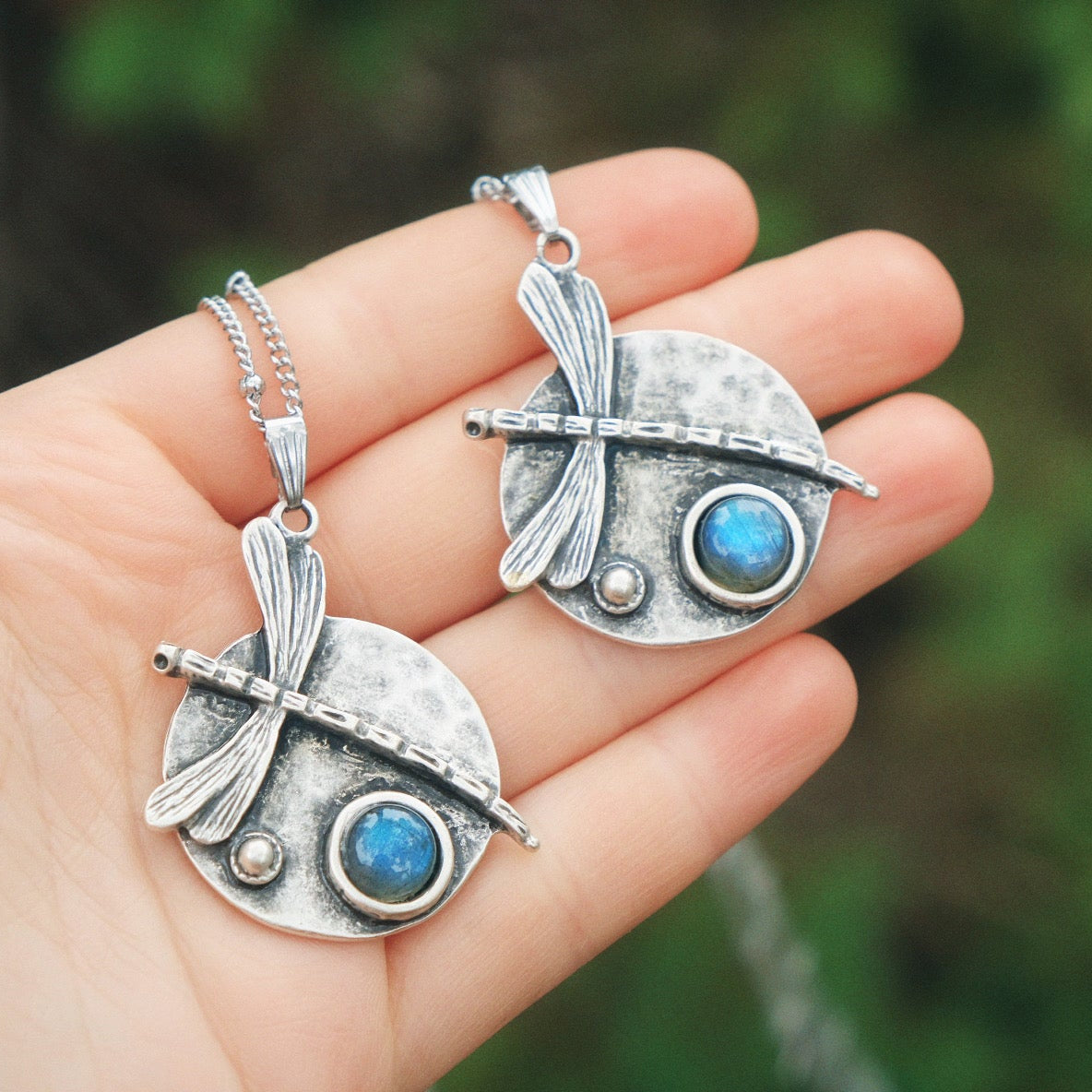 Dragonfly Labradorite Pendant Necklace