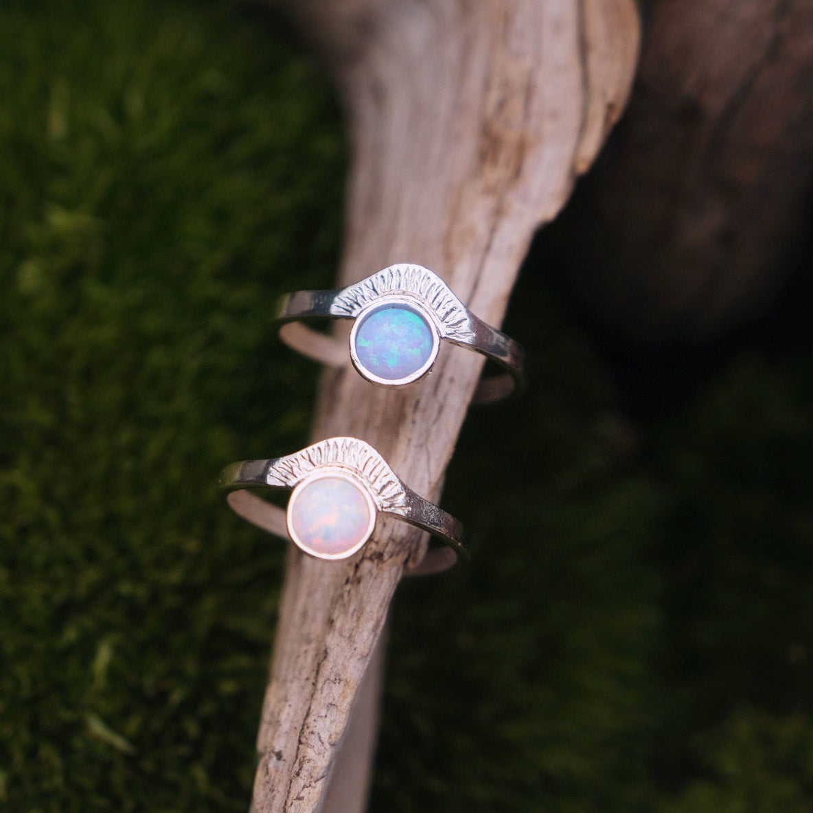 Bohemian Opal Ring 925k Sterling Silver