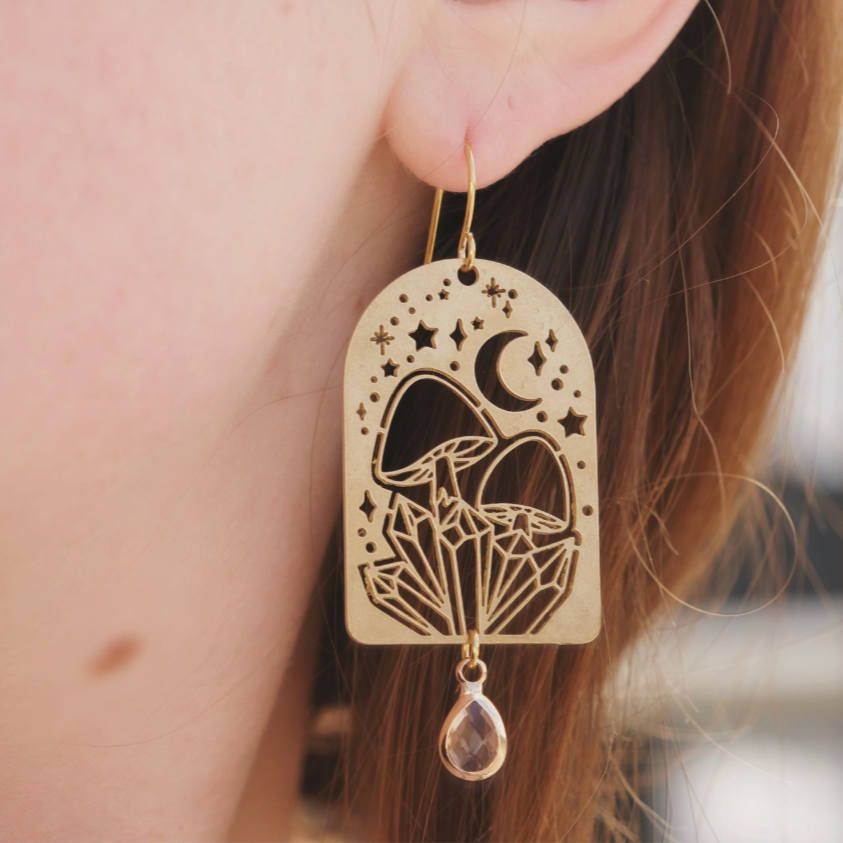 Celestial Mushroom Earrings