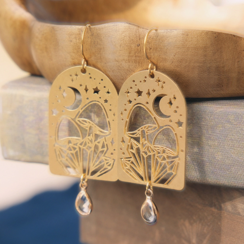 Celestial Mushroom Earrings