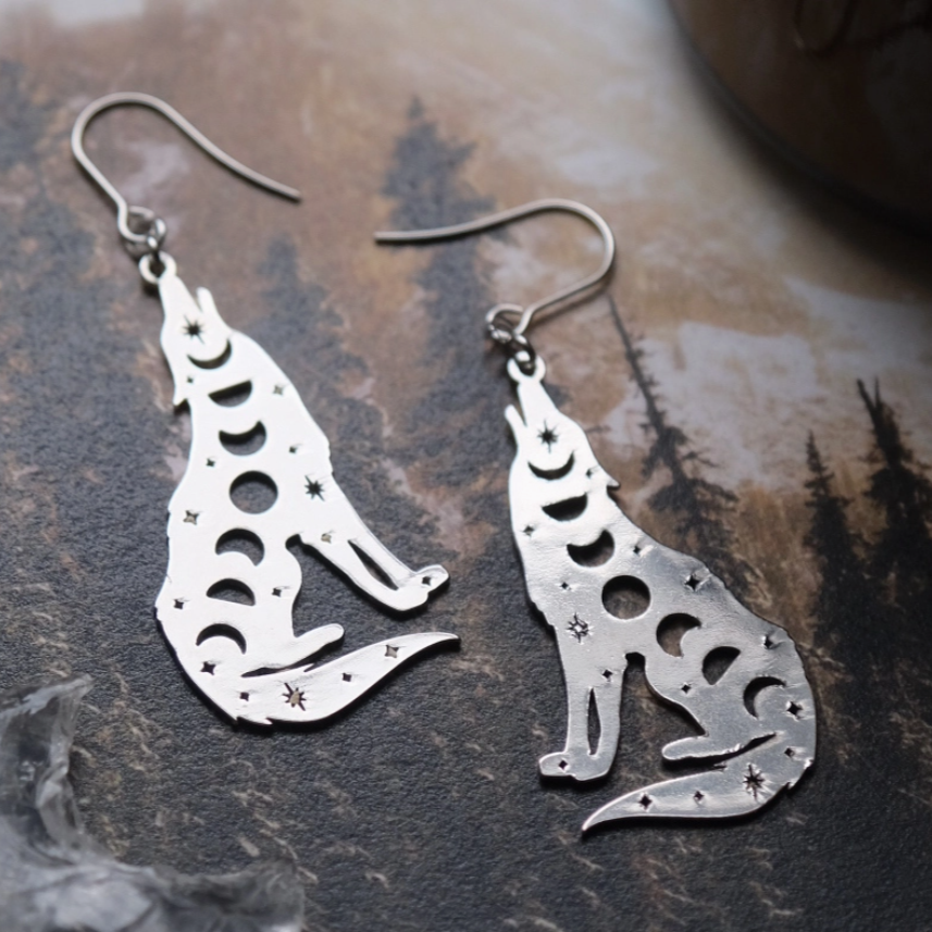 Celestial Wolf Earrings