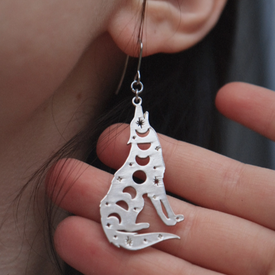 Celestial Wolf Earrings