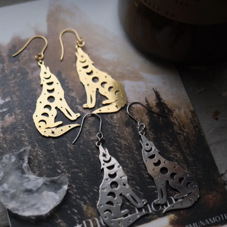 Celestial Wolf Earrings