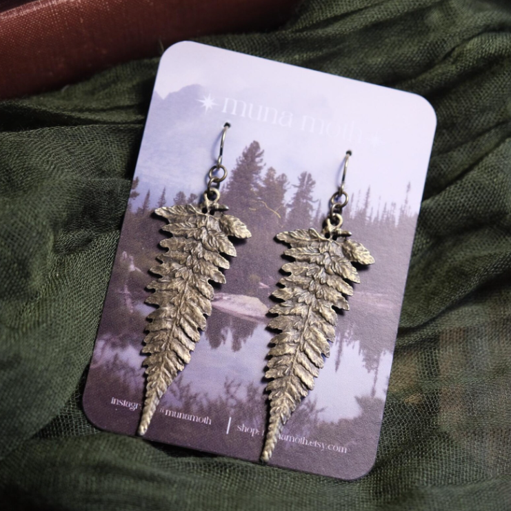 Long Fern Earrings