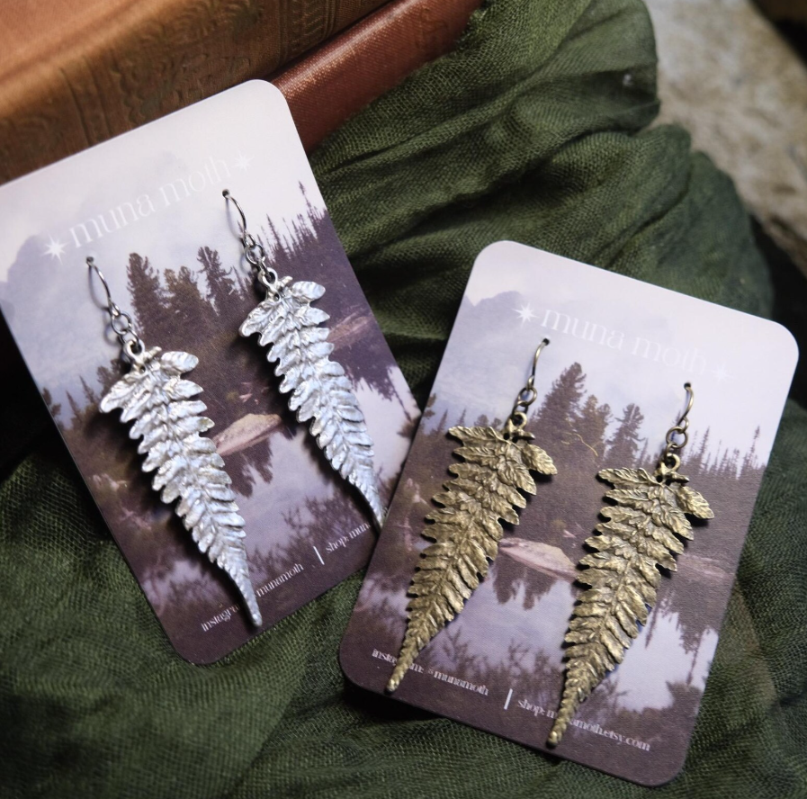 Long Fern Earrings
