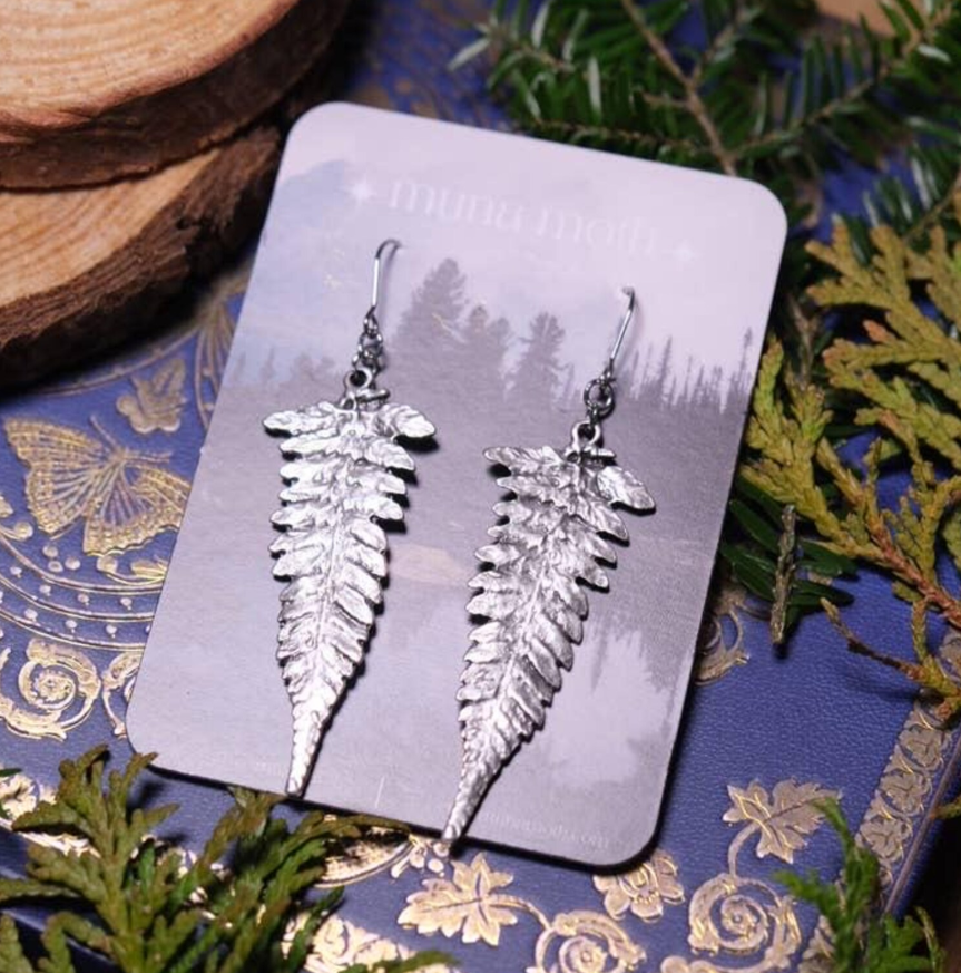 Long Fern Earrings
