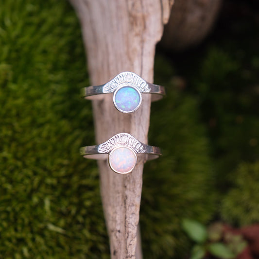 Bohemian Opal Ring 925k Sterling Silver