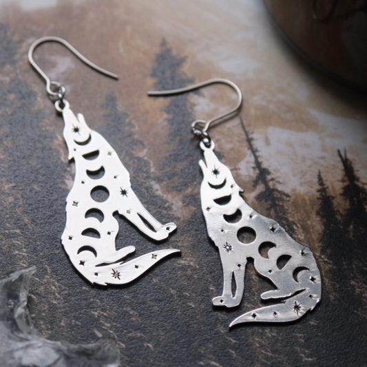 Celestial Wolf Earrings